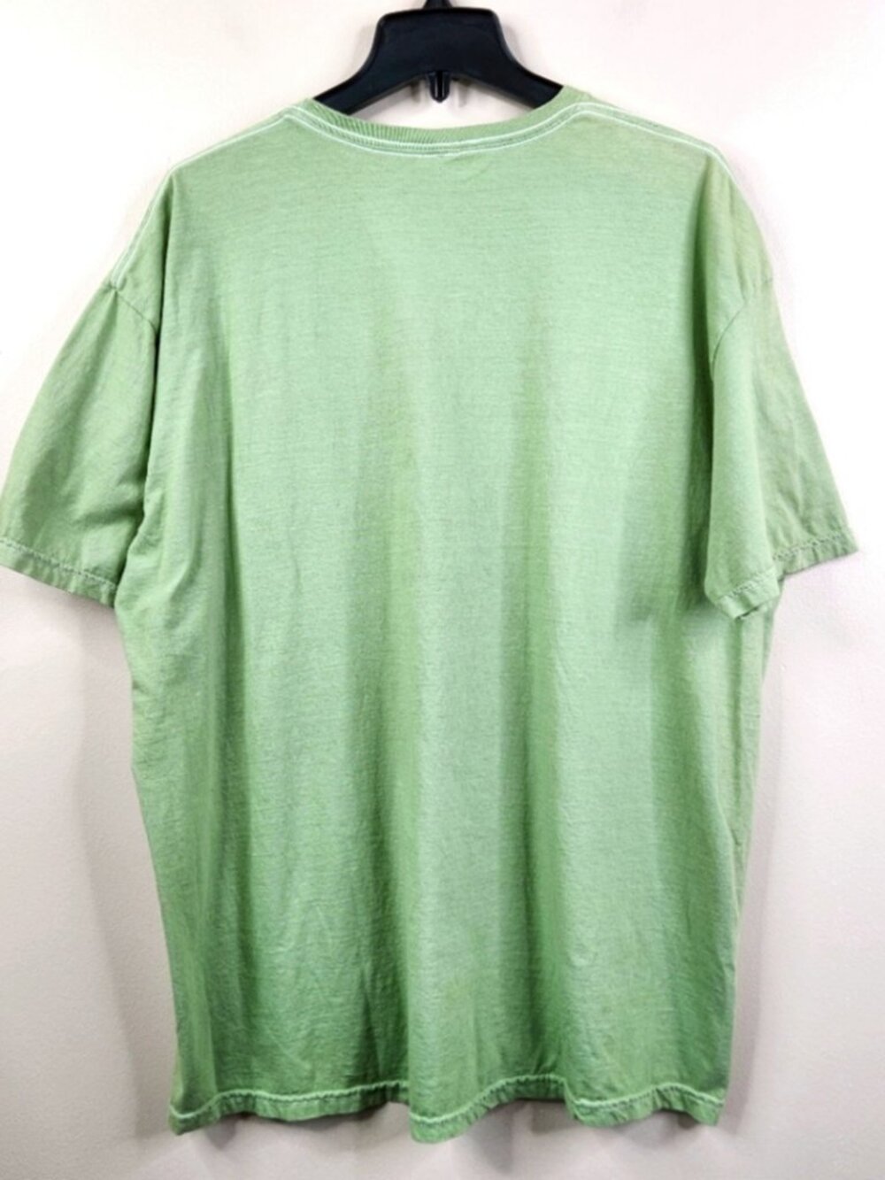 Vintage Wash Light Green Slouchy Short Sleeve T‑Shirt Casual Everyday Top - Picture 2 of 2